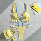 DEKA Brazilian Strappy Micro Sexy Bikini Set Swimsuit Swimwear Women Solid Bathing Suit Swimming Suit Beachwear biquini F