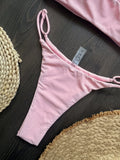 Black rhinestone process bikini sexy thong split swimsuit 2-piece beach set
