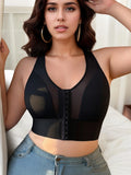 Fashionable plus size full cup bra without steel ring, molded front button bra, comfortable to wear sexy Lingerie MR3498