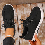 Comfortable Lace Up Platform Sneakers Women Lightweight Plus Size 43 Thick Sole Casual Shoes Woman 2025 Non Slip Sport Sneaker