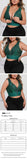 New Arrival Plus Size Dark Green Sexy Embroidered Lingerie, Plunge Push-up Bra with Front Zip