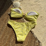 Toucheart 2 Piece Macarons Lingerie Sexy Female Lingerie Strapless Split Swimsuit Bikini Lingerie Sexy Hot Sensual Exotic Sets