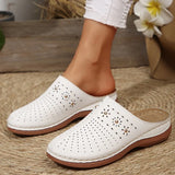 Lightweight Wedge Heel Mules Slippers Women Summer Hollow Out Slides Shoes Woman Plus Size Thick Sole Outdoor Sandals Female