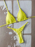 Sexy Metal Starfish Bikini Set Women Yellow Blue Push Up Bra Thong Swimsuit 2026 Summer Bathig Suit Bandage Holiday Swimwear