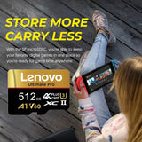 Heavy Duty Lenovo 512GB TF Cards SD Cards Micro TF SD Memory Card 256GB U3 128GB Class 10 32GB V10 for Mobile/Android/GoPro
