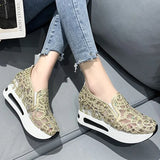 Spring Autumn Luxury Crystal Sneakers Women Breathable Mesh Sports Shoes for Woman Retro Low Top Platform Vulcanize Shoes Lady