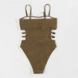 2026 Swimsuit One Piece Solid Swimwear Women One-piece Bathing Swim Suit Female Padded Beach Wear Swimming Summer