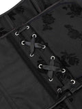 New black tube top hanging neck adjustable corset chest support gathered abdomen waist elastic palace corset.