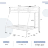 Space Saving Metal Bunk Bed With Ladder And Steel Support