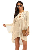 Sexy Cover Up Bikini Women Swimsuit Cover-up Beach Bathing Suit Beach Wear Knitting Swimwear Mesh Beach Dress Tunic Robe