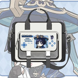 Genshin Impact Cosplay Xiao Wanderer Wanderer Tartaglia Zhongli Raiden Shogun 42x36x9cm Cartoon Bag Student Handbag Backpack