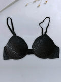 Women's Front Closure Underwire Bra Solid Color Push Up Bralette Sexy Deep V Lingerie Underwear Padded Bra