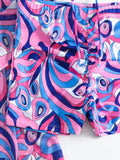 New Sexy 3 Pieces Suit for Women Neck Hanging Bikini Set+Cover-up Swimwear Sunproof Tankini High Waist Shorts Swimsuit Beachwear