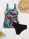 ZTVitality Print Tankini Set Swimsuit Women's 2025 New Arrival Padded Bra Push Up Beachwear Swimwear Summer Bathing Suit Biquini