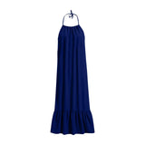 Women Fashion Oversized Dress For Womens Summer Trendy Solid Color Sleeveless Backless Dresses Beach Holiday Wear Sundress