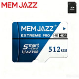 High-Speed SD Card 64GB/128GB/256GB/512GB Micro TF SD Memory Card Class 10 U3 V30 with Adapter for Nintendo Switch Game Storage