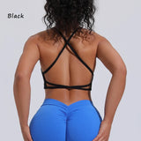 DIAS FIT JOY New style cross back yoga bra Plus Size removable chest cushion sexy back sports vest fitness running gym