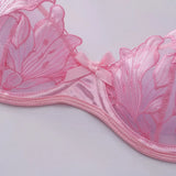 Fairy Lingerie Floral Valentine Charming Brief Panty Underwear Sexy Nighty Underwear Women See Through Bra Brief Set