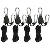 1/2/4/6/8/10/12/14/16pcs Hanger Pulley Ratchets Kayak Rope 1.6M Rope Pulley Ratchet Locking Hanger Sky Curtain Tent for Camping