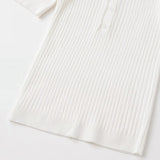 Fashion Casual Short-sleeve Collar Knit Shirt Women White Shirt Short Sleeve Button Down Casual Top For Summer Daily Wear O9JO