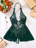 Womens Lace Bodysuit Halter Soft Comfortable Underwear
