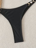 Triangle Halter Thong Bikinis 2026 Women Sexy Swimsuit Solid String Swimwear Female Bathers Bathing Swimming Swim Suit Beachwear