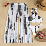 Halter Printed With Beach Pants Bikini Women Swimwear Female Swimsuit Three-pieces Bikini set Bather Bathing Suit Swim V3542