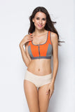 Sports Bra Women Front Zipper Double Inner Cup Push Up Patchwork Tops Female Yoga Fitness Shockproof Vest Sport Bras for Women
