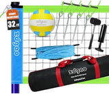 Adjustable Height Portable Volleyball Net System with Ball, Pump & Carry Bag for Outdoor Beach Backyard Games