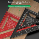 Triangle Angle Ruler Metric Aluminum Alloy Angle Protractor Triangular Measuring Ruler Woodwork Square Triangle