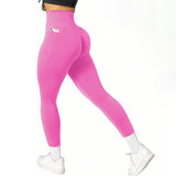 High Waist Tummy Control Yoga Pants with Pockets for Gym Workout - Breathable Stretchy Fitness Leggings