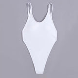One-piece Bikini Women Sexy Monokini Sleeveless V-Neck Swimsuit Backless Design Figure-Enhancing Fit
