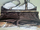 DEKA Large Size Swimwear Two Piece Swimsuit Women Sexy Leopard Tankini Print Flower Vintage Bodysuit Swim Beachwear Bathing Suit