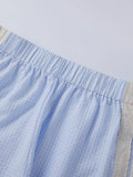 Women's Loose Shorts Elastic Waist Plaid Print Wide Leg Short Pants Summer Casual Daily Beach Athletic Wear
