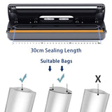 New Electric Vacuum Sealer Home Food Packaging Machine 5mm Heating Width US EU UK AU Plug 110V 220V 240V Automatic Food Sealer