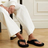 2026 New Arrivals Summer Fashion Black Flip Flops Flat Sandals Women Leisure White Slides Shoes Comfy Walking Beach Footwear