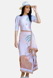 New Summer Two Piece Sets Swimwear Split Sports Skirt-Style Fashion Print Swimsuit Womens Swimming Thin Bathing Suit Bikini Set