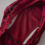 Lace Cotton Panties 3PCS Floral Embroidered Women's Briefs
