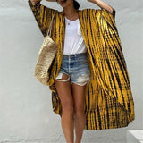 17 Colors Leopard Printed Colorful With Belt Tunic Cover-ups Beach Dress Beach Wear Beachwear Female Women Beach Cover Up V4510L