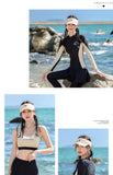 Split Swimsuit Women's Four Piece Sports Slimming Diving Beach Surfing Conservative Sun Protection Long Sleeved Swimsuit Set