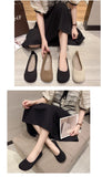 Big Size 42 Women Flats Knitted Breathable Sneakers Ladies Soft Bottom Ballet Loafers Casual Slip on Boat Shoe for Woman