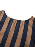Women’s 2 Piece Summer Pant Outfits Sleeveless Plaid/Stripes Print Tank Tops + Pants Set Casual Streetwear