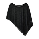 Women Shawl Wrap Tops Elegant Shiny Sequins Fine Mesh Shoulder Knit Cover-up for Spring Summer