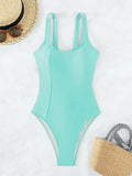S - XXL Sexy Criss Cross Backless Women Swimwear One Piece Swimsuit Female High Leg Cut Monokini Bather Bathing Suit Swim Lady