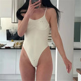 Sexy Cut Out Underwired Women Swimwear One Piece Swimsuit Female Extreme String Mini Micro Thong Bather Bathing Suit Swim V7744