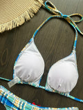 2025 New Sexy Palid Print Bikini Sets Swimsuit For Women Halter String Swimwear Female Brazilian Bathing Suits Summer Beach Wear