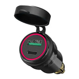 Motorcycle Waterproof Charger 30W QC3.0 USB C-type PD Power Adapter Hella DIN Plug Socket Quick Charger for BMW Ducati Triumph