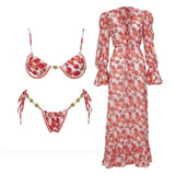 3Pcs Micro Bikini 2026 New Swimwear Women Swimsuit Sexy Brazilian Bikini Set Printed Thong Beachwear Bathing Suit Female Biquini