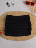 2026 Black Mesh Skirt Pants Swimsuit Sexy Swimwear Women Solid Bathers Bathing Swimming Trunks Swim Suit Female XXL