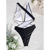 Scrunch Butt Swimsuits Deep V Neck Cross Backless One Piece Swimsuit Women Swimwear Female Monokini High Cut Bathing Suit Swim